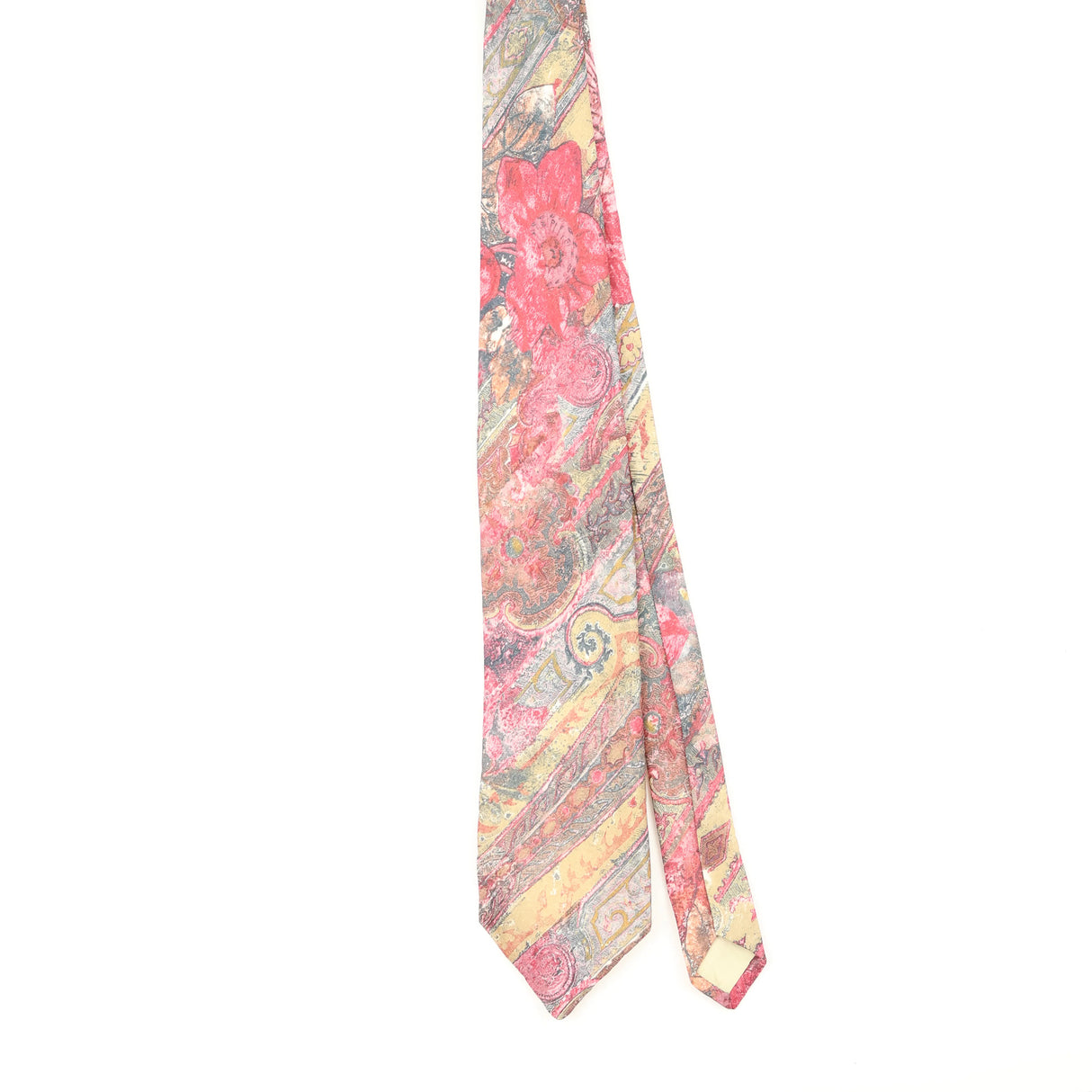 Front Front of Vintage 1990's Jose Piscador Flowers Floral Patterned Tie