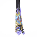 Front Front of Vintage San Francisco Cartoon Patterned Tie