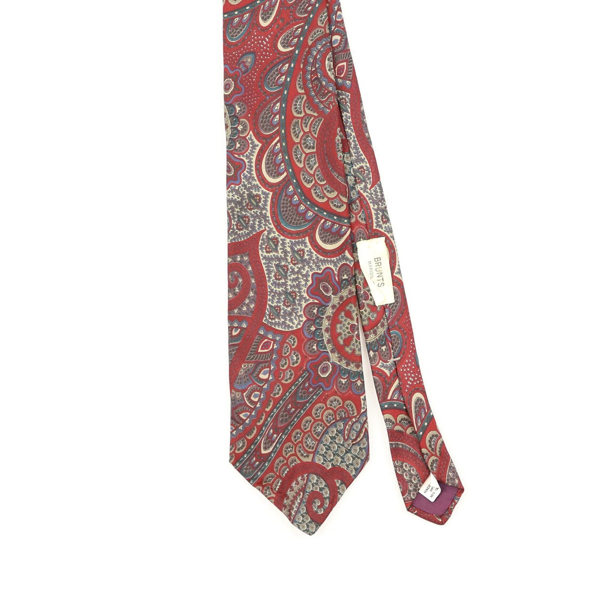 Front Detail of Vintage 1990's Don Loper Abstract Patterned Tie