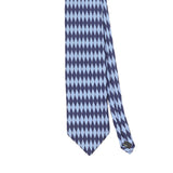 Front Front Detail of Vintage 1990's T.M. Lewin Geometric Patterned Tie