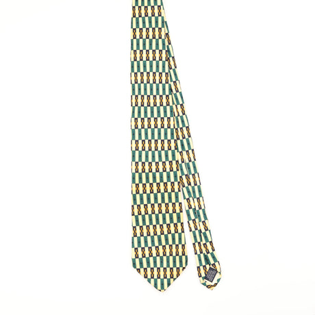 Front of Vintage 1990's Lands' End Geometric Patterned Tie