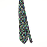 Front Front of Vintage Jerry Garcia New York Geometric Patterned Tie