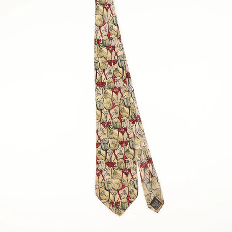 Front of Vintage 1990's Tie Rack Charleston Abstract Patterned Tie