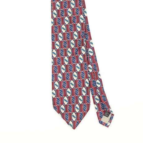 Front Detail of Vintage 1990's Stafford Geometric Patterned Tie