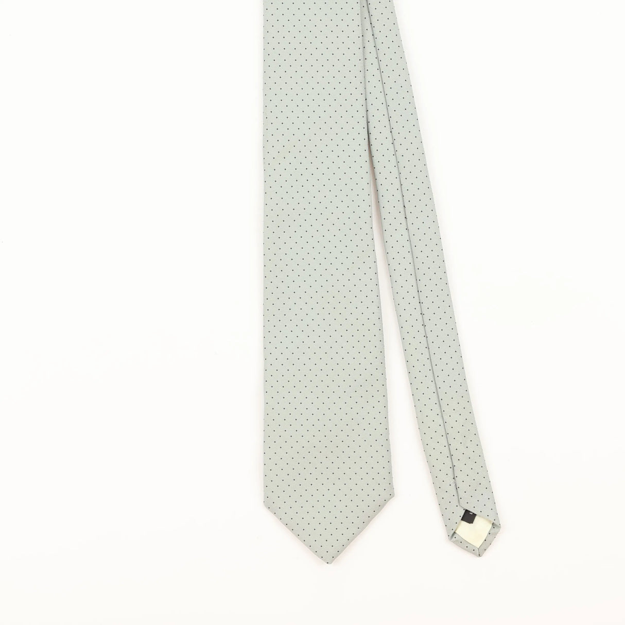 Front Detail of Vintage 1980's Polka Dot Patterned Tie