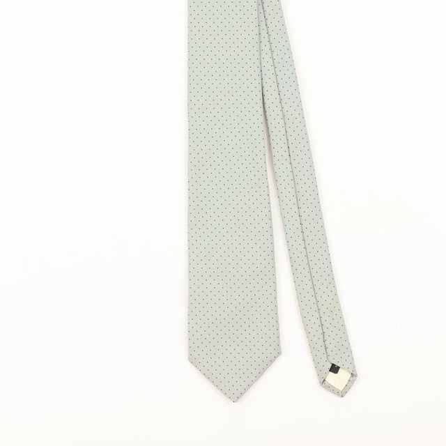 Front Detail of Vintage 1980's Polka Dot Patterned Tie