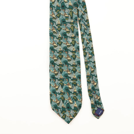 Front Detail of Vintage 1990's Geometric Patterned Tie