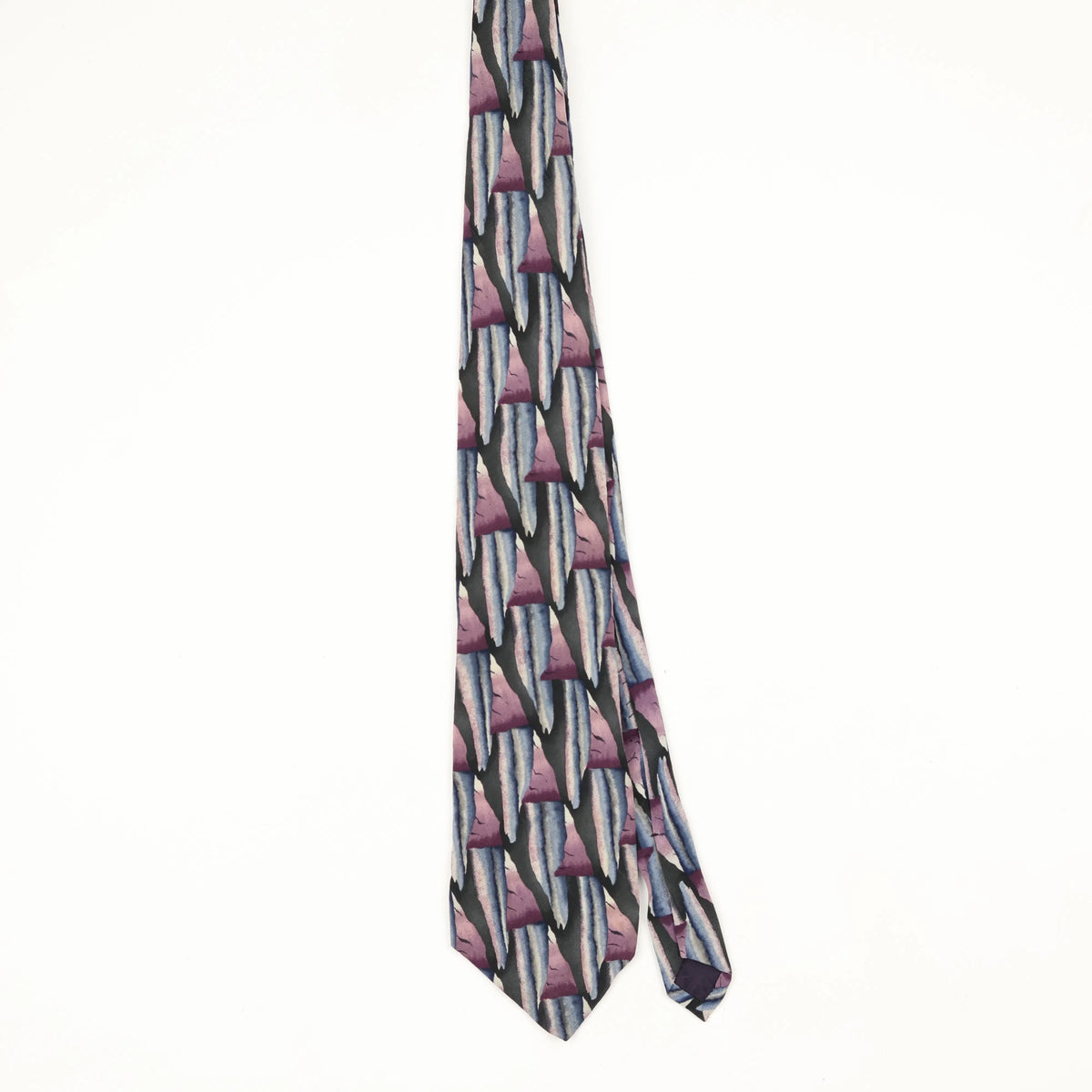Front Front of Vintage 1990's Jerry Garcia Landscape Abstract Patterned Tie