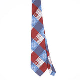 Front Front of Vintage 1980's Plaids & Checks Patterned Tie
