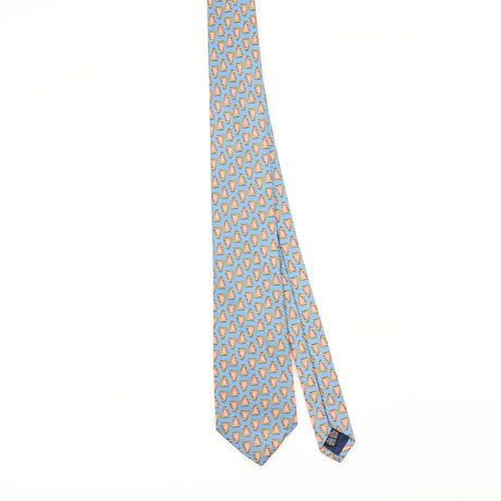 Front of Vintage 1990's Thomas Pink Geometric Patterned Tie
