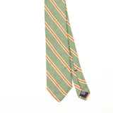 Front Front Detail of Vintage 1990's Lands' End Striped Patterned Tie