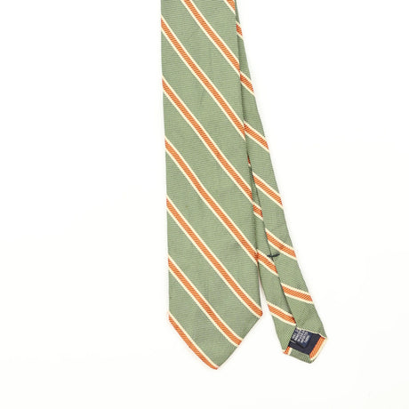 Front Front Detail of Vintage 1990's Lands' End Striped Patterned Tie