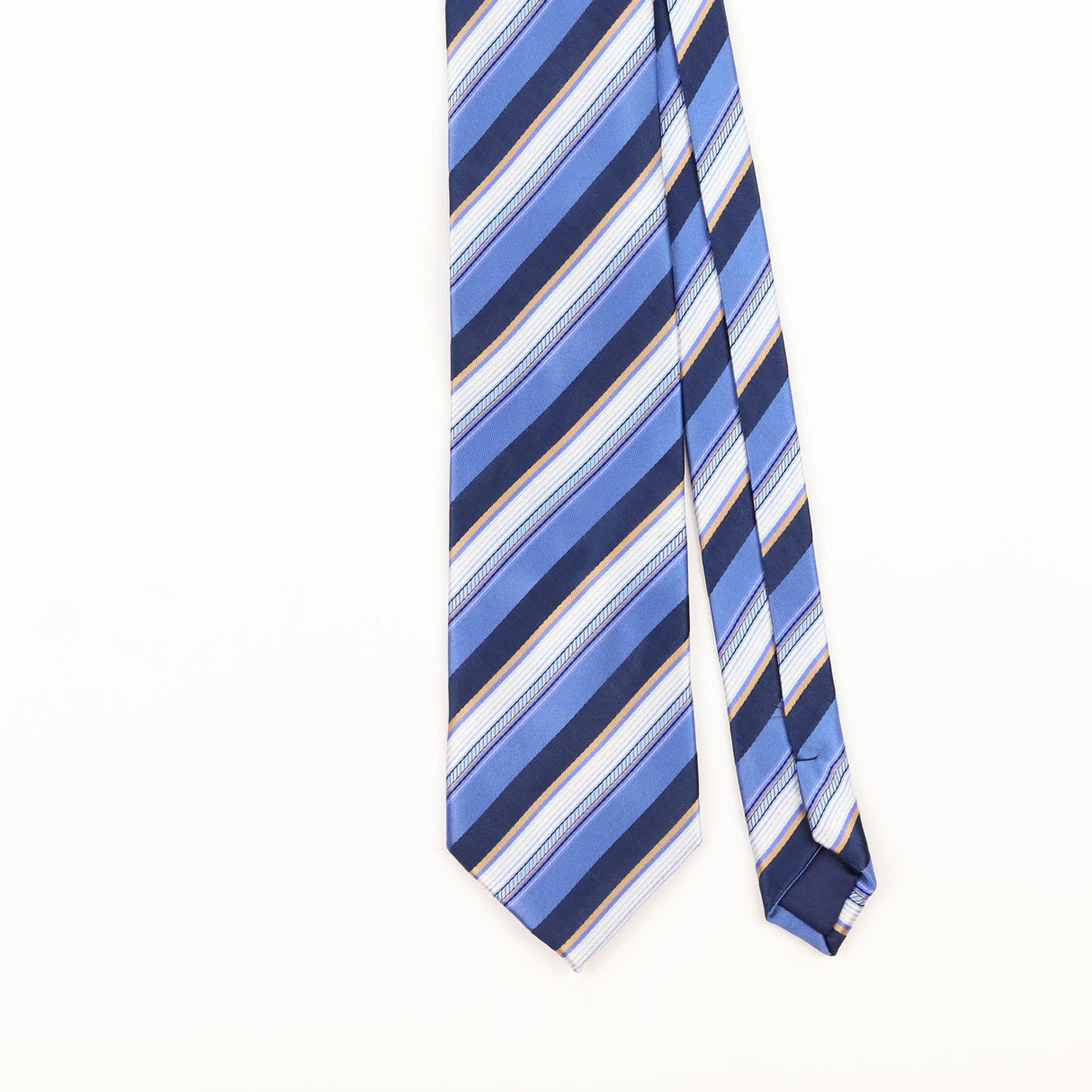 Front Detail of Vintage 1990's Christian Dior Striped Patterned Tie
