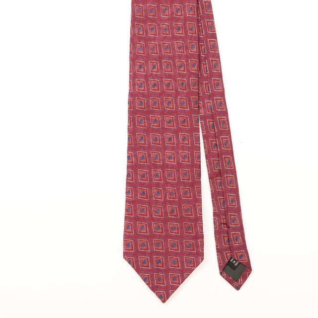 Front Detail of Vintage Geometric Patterned Tie