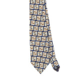 Front Front Detail of Vintage 1990's John Henry Geometric Patterned Tie