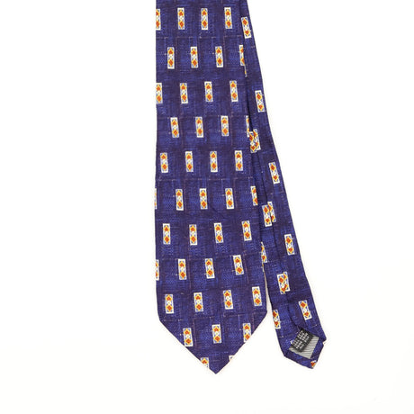 Front Front Detail of Vintage 1990's Geometric Patterned Tie