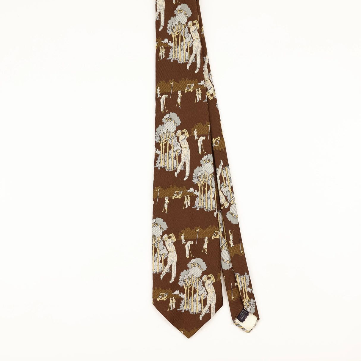 Front of Vintage 1970's Cartoon Patterned Tie