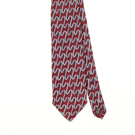 Front Detail of Vintage Geometric Patterned Tie
