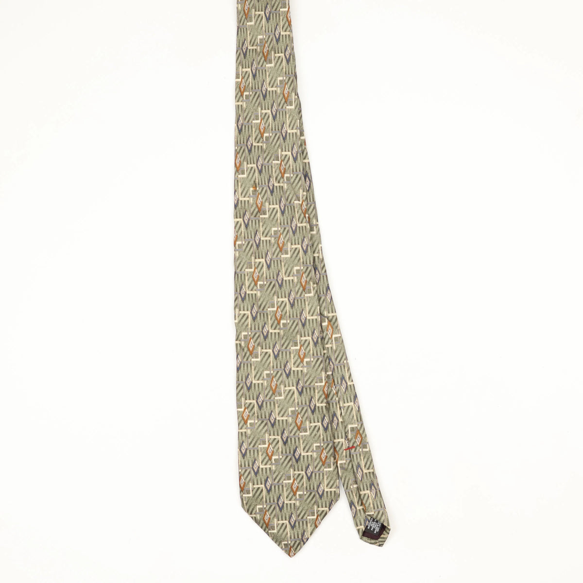 Front Front of Vintage 1990's Henry Grethel Geometric Patterned Tie