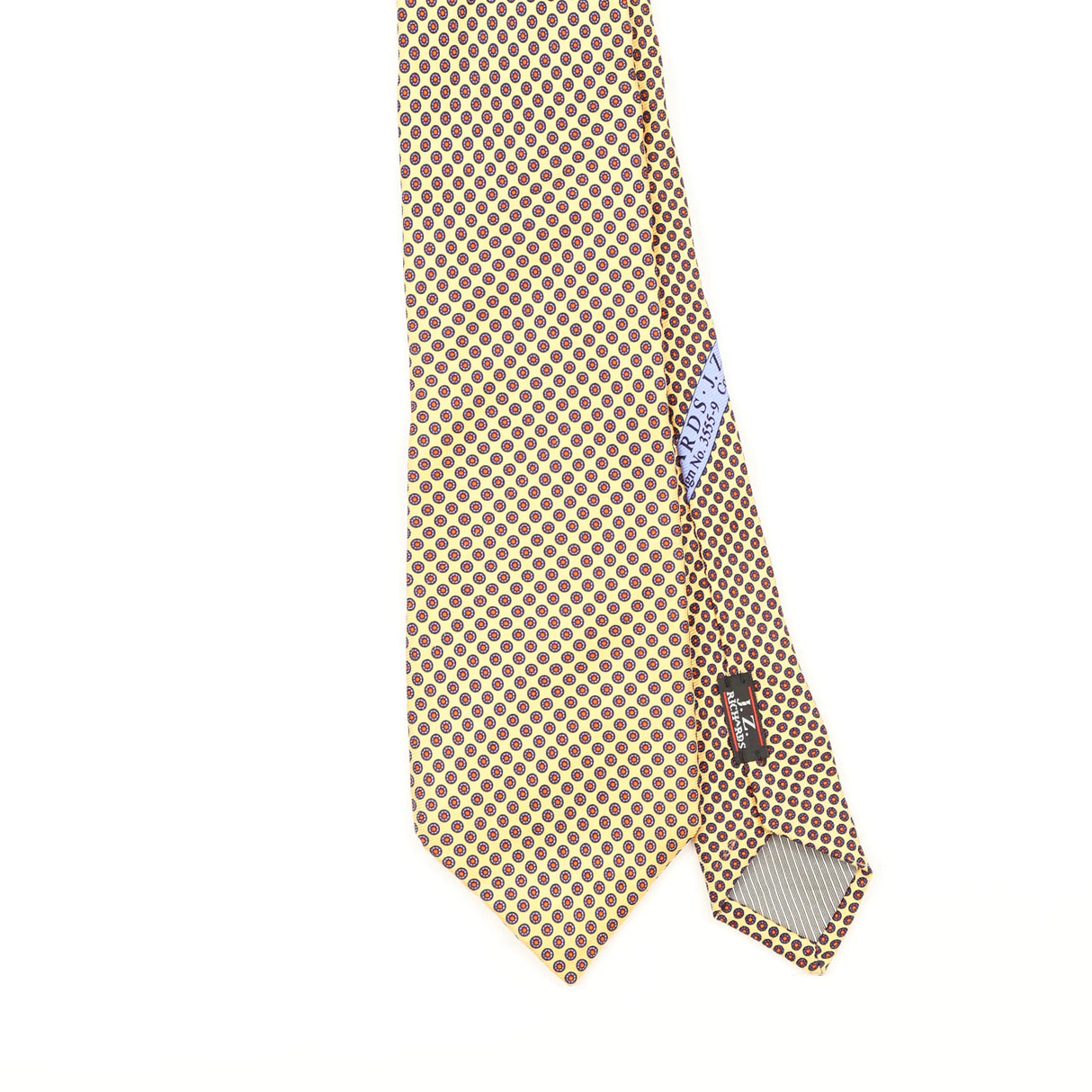 Front Detail of Vintage 1990's Jz Richards Geometric Patterned Tie