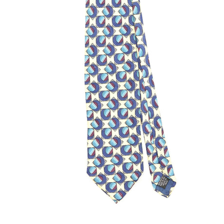 Front Front Detail of Vintage 1990's Stafford Geometric Patterned Tie