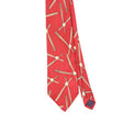 Front Front Detail of Vintage 1990's Claiborne Baseball Geometric Patterned Tie