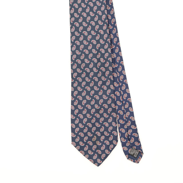 Front Detail of Vintage 1990's Tie Rack Windsor Paisley Patterned Tie