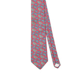 Front Front Detail of Vintage 1990's Mario Valentino Paisley Patterned Tie