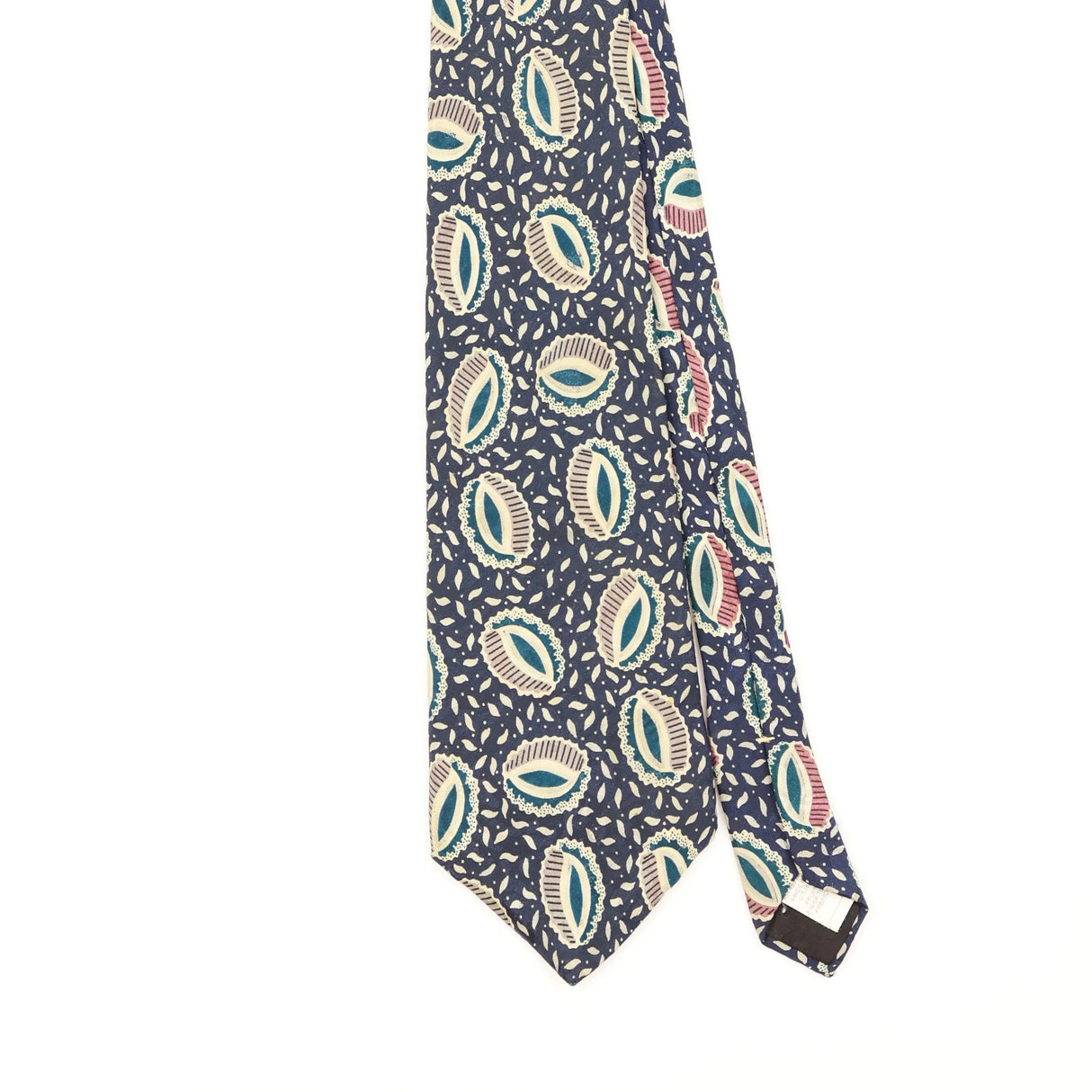 Front Detail of Vintage 1990's J.T. Beckett Geometric Patterned Tie