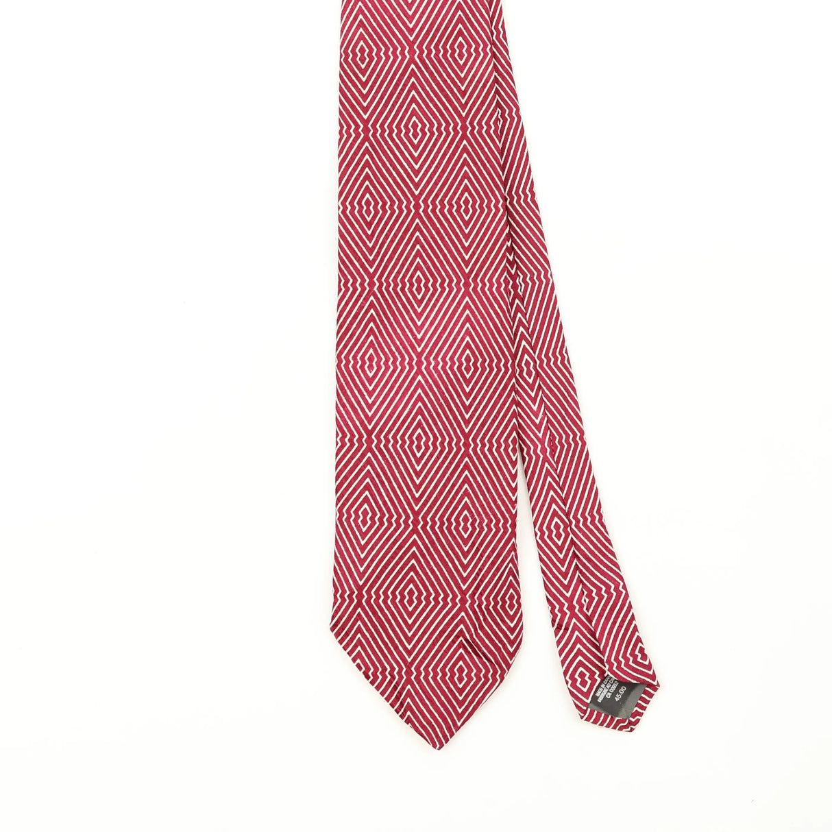 Front Front Detail of Vintage 1980's Geometric Patterned Tie