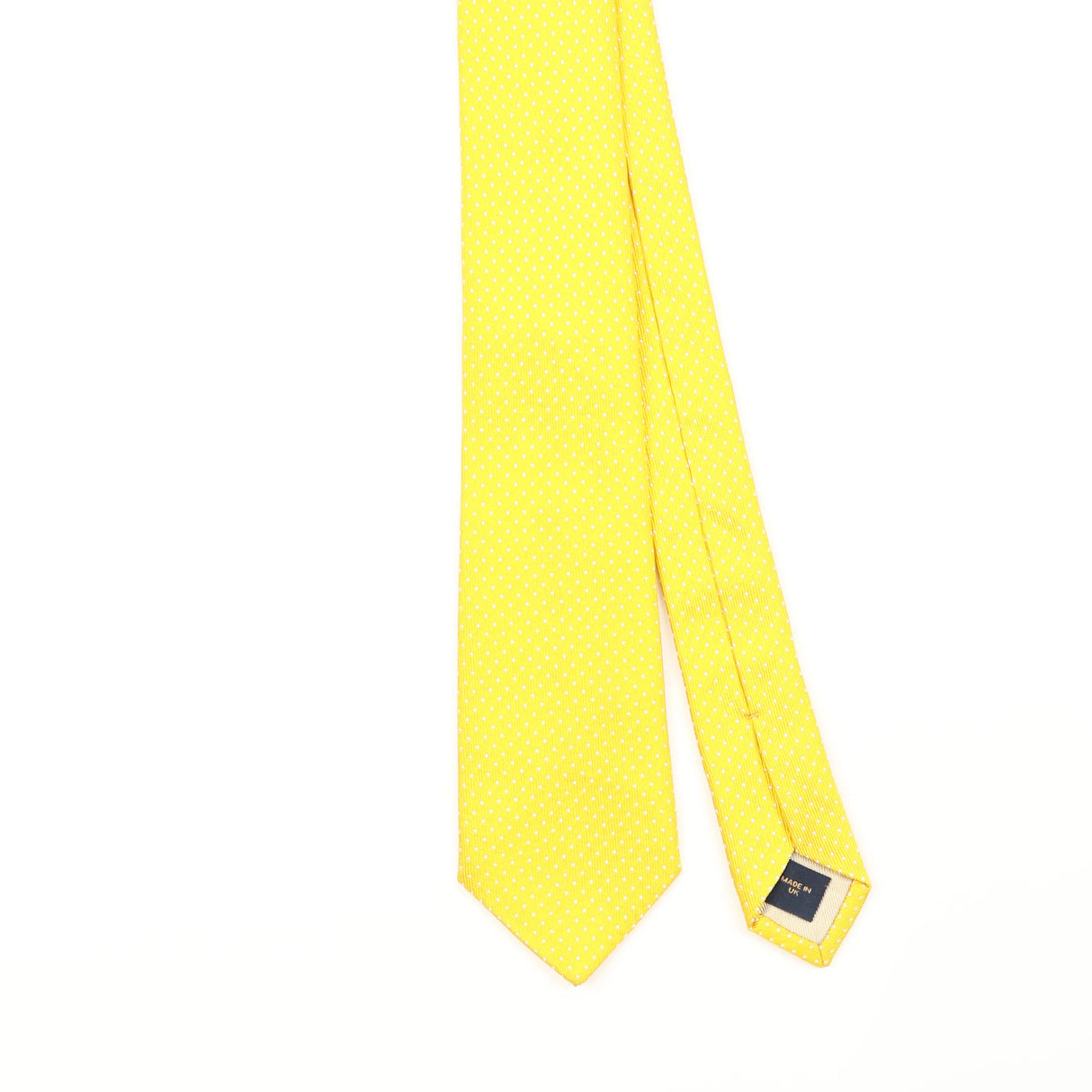 Front Detail of Vintage Gieves & Hawkes Polka Dot Patterned Tie