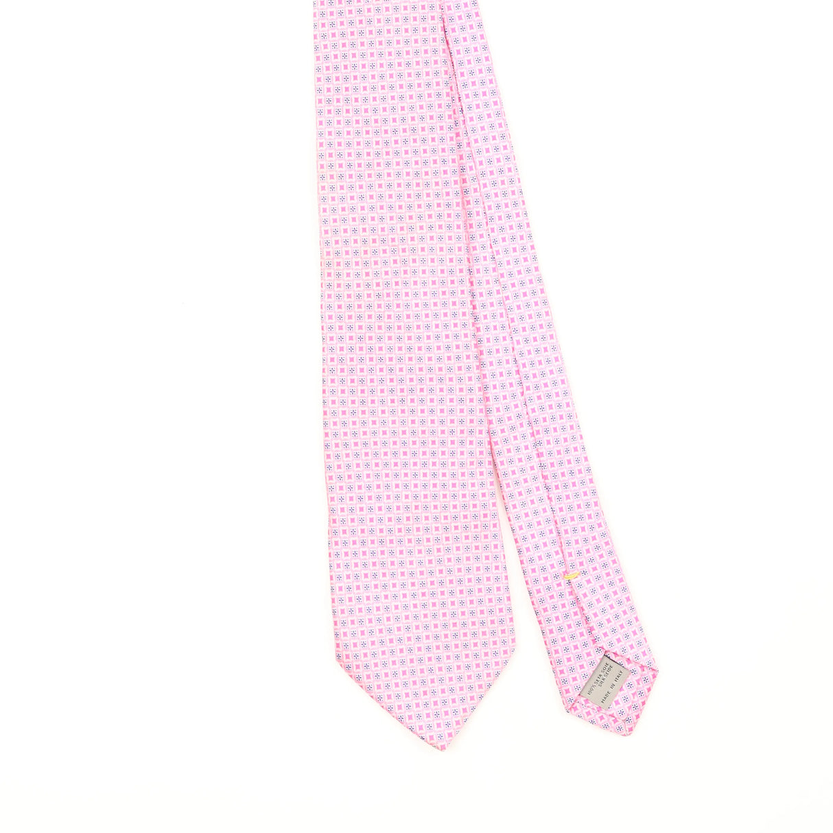 Front Front Detail of Vintage Canali Geometric Patterned Tie