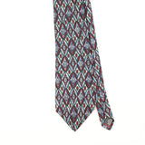 Front Detail of Vintage 1990's Christian Dior Geometric Patterned Tie