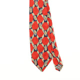 Front Front Detail of Vintage 1990's Robert Talbott Best Of Class Geometric Patterned Tie