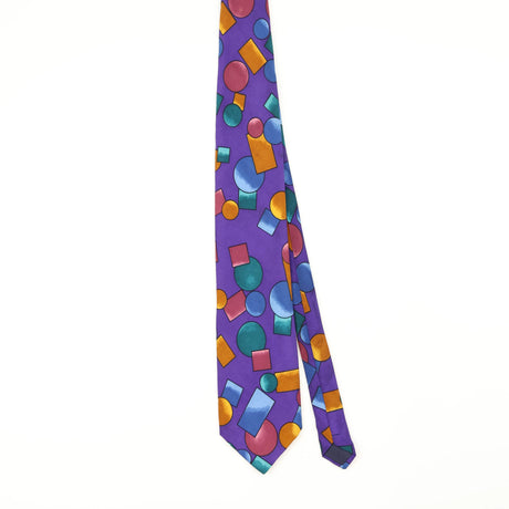 Front Front of Vintage Shapes Geometric Patterned Tie