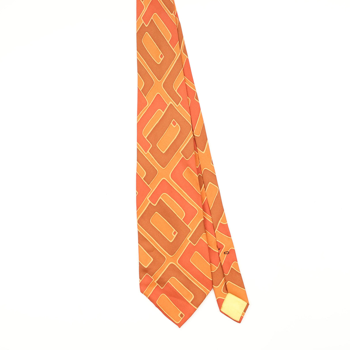 Front Front of Vintage 1980's Christian Dior Geometric Patterned Tie