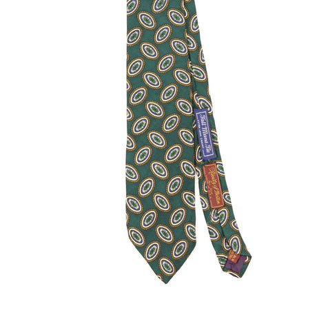 Front Front Detail of Vintage 1990's Geometric Patterned Tie
