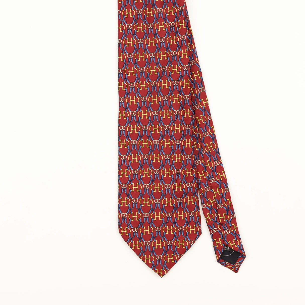 Front Detail of Vintage 1990's Gucci Geometric Patterned Tie