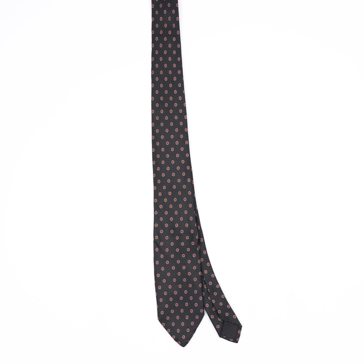 Front Front of Vintage 1990's Polka Dot Patterned Tie