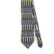 Front Detail of Vintage 1990's Martin Wong Geometric Patterned Tie