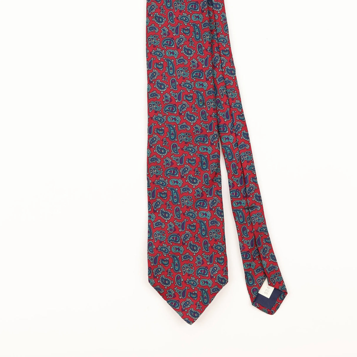 Front Detail of Vintage 1990's Paisley Patterned Tie