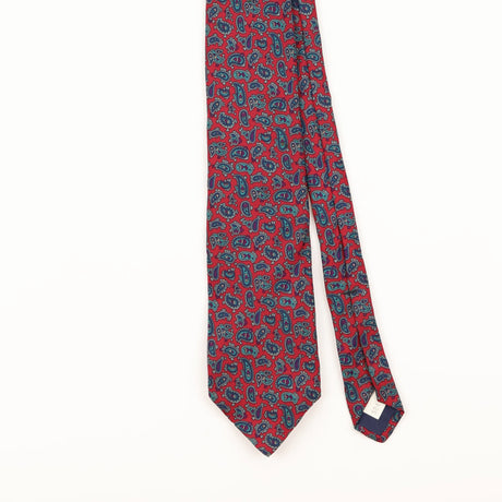 Front Detail of Vintage 1990's Paisley Patterned Tie