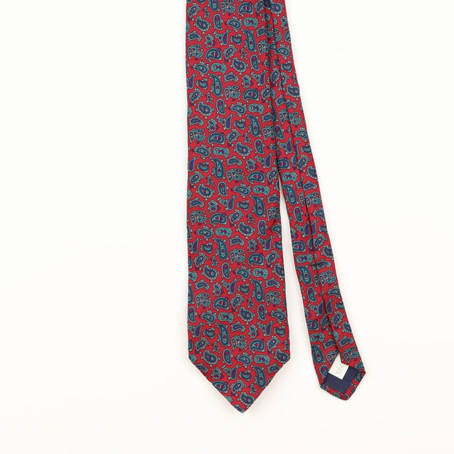 Front Detail of Vintage 1990's Paisley Patterned Tie