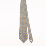 Front of Vintage Pierre Balmain Sunflower Geometric Patterned Tie