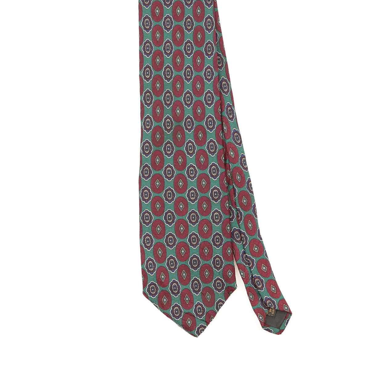 Front Front Detail of Vintage 1990's U.S. Polo Assn. Geometric Patterned Tie