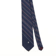Front Detail of Vintage 1990's Etienne Aigner Striped Patterned Tie