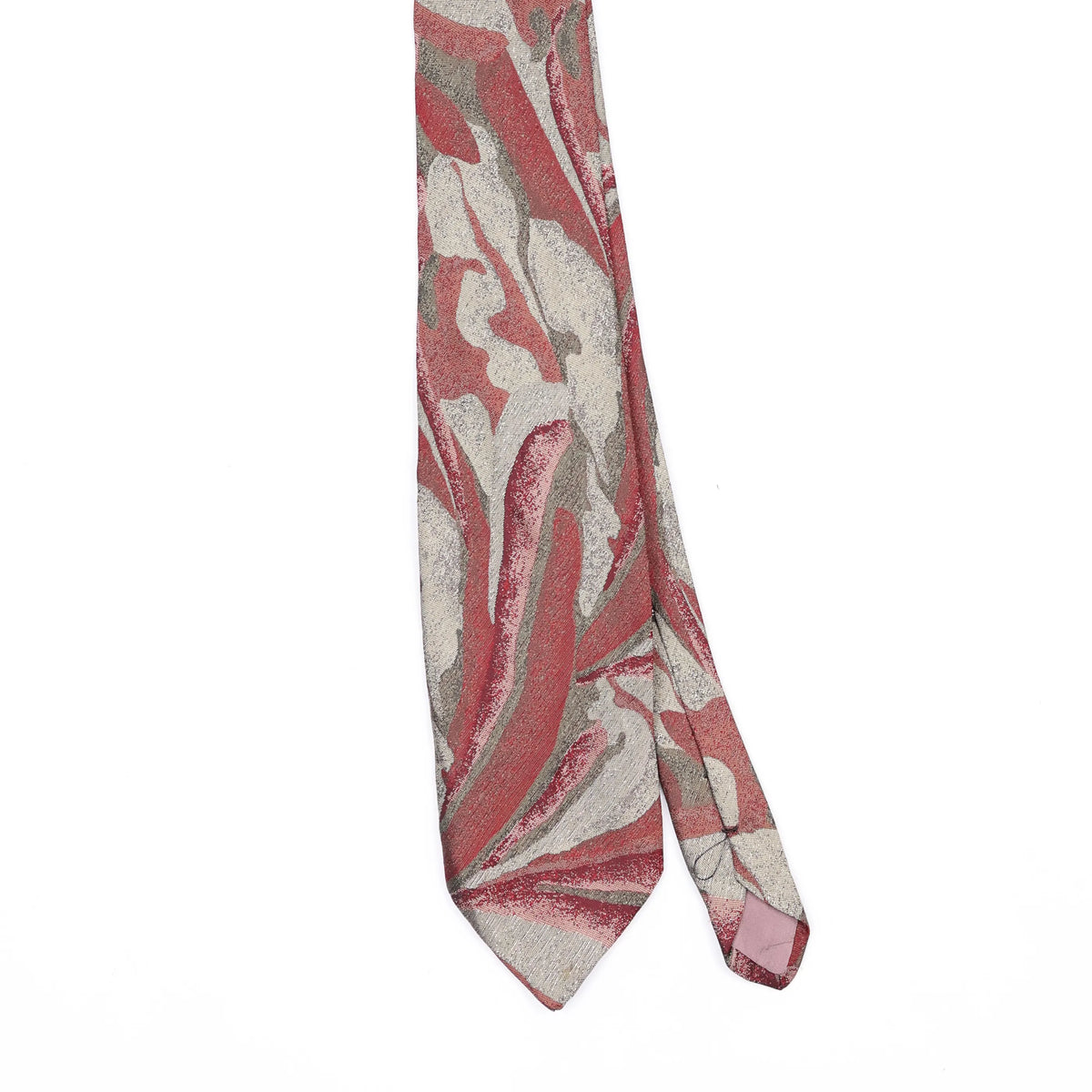 Front Front Detail of Vintage 1990's Bachrach Abstract Patterned Tie