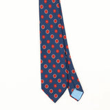 Front Front Detail of Vintage 1980's Wembley Circles Polka Dot Patterned Tie