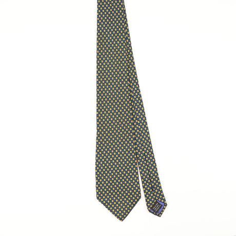 Front of Vintage 1990's Gieves & Hawkes Geometric Patterned Tie