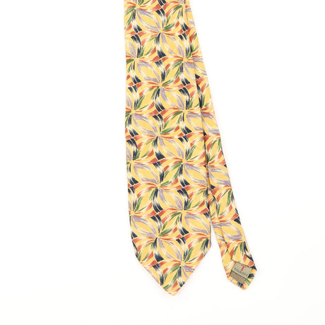 Front Detail of Vintage 1990's Robert Talbott Geometric Patterned Tie